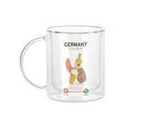 Fabulous Mug Verre Double Paroi - Germany Is Calling Me Oktoberfest Beer Party - Tasse a Cafe et The Isotherme 330ml Effet Suspendu Anti-Brulure Imprime en France