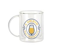 Fabulous Mug Verre Double Paroi - Golden Opportunity Beer Bar Lager - Tasse a Cafe et The Isotherme 330ml Effet Suspendu Anti-Brulure Imprime en France