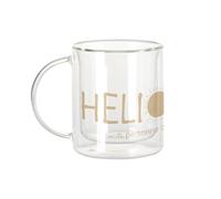 Fabulous Mug Verre Double Paroi - Héliophile Soleil Eté Bohémien Culture - Tasse a Cafe et The Isotherme 330ml Effet Suspendu Anti-Brulure Imprime en France
