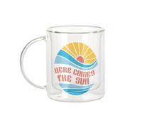 Fabulous Mug Verre Double Paroi - Here comes the Sun Musique Musicien Instrument - Tasse a Cafe et The Isotherme 330ml Effet Suspendu Anti-Brulure Imprime en France