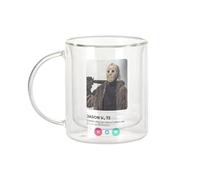 Fabulous Mug Verre Double Paroi - Jason Voorhees Film Horreur Réseau Social Rencontre Amour - Tasse a Cafe et The Isotherme 330ml Effet Suspendu Anti-Brulure Imprime en France
