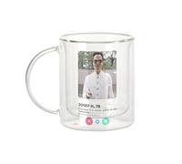 Fabulous Mug Verre Double Paroi - Josef Heiter Millepatte Réseau Social Rencontre Amour - Tasse a Cafe et The Isotherme 330ml Effet Suspendu Anti-Brulure Imprime en France