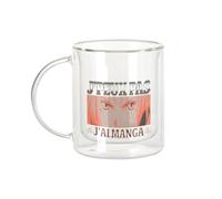 Fabulous Mug Verre Double Paroi - J'peux Pas J'ai Manga Edward Anime Otaku Manga Fanart - Tasse a Cafe et The Isotherme 330ml Effet Suspendu Anti-Brulure Imprime en France