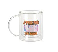 Fabulous Mug Verre Double Paroi - J'peux Pas J'ai Manga Ochaco Anime Otaku Manga Fanart - Tasse a Cafe et The Isotherme 330ml Effet Suspendu Anti-Brulure Imprime en France