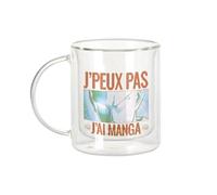 Fabulous Mug Verre Double Paroi - J'peux Pas J'ai Manga Saitama Anime Otaku Manga Fanart - Tasse a Cafe et The Isotherme 330ml Effet Suspendu Anti-Brulure Imprime en France