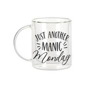 Fabulous Mug Verre Double Paroi - Just An Other Manic Monday Music Song Pop - Tasse a Cafe et The Isotherme 330ml Effet Suspendu Anti-Brulure Imprime en France