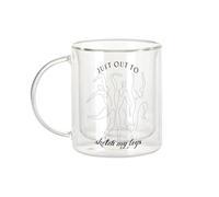 Fabulous Mug Verre Double Paroi - Just Out to Sketch my Legs Artist Pun Funny Drawing - Tasse a Cafe et The Isotherme 330ml Effet Suspendu Anti-Brulure Imprime en France