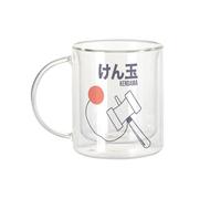Fabulous Mug Verre Double Paroi - Kendama Bilboquet Japon Asie Culture Jouet - Tasse a Cafe et The Isotherme 330ml Effet Suspendu Anti-Brulure Imprime en France