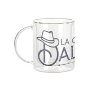 Fabulous Mug Verre Double Paroi - La Classe à Dallas Expression Cowboy Humour Etats Unis - Tasse a Cafe et The Isotherme 330ml Effet Suspendu Anti-Brulure Imprime en France