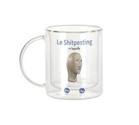 Fabulous Mug Verre Double Paroi - Le Shitposting M'Appelle Meme Internet - Tasse a Cafe et The Isotherme 330ml Effet Suspendu Anti-Brulure Imprime en France