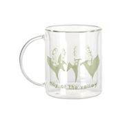 Fabulous Mug Verre Double Paroi - Lily of the Valley Flowers Minimalist Chic Garden Love - Tasse a Cafe et The Isotherme 330ml Effet Suspendu Anti-Brulure Imprime en France