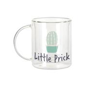 Fabulous Mug Verre Double Paroi - Little Prick Plants Pot Gardening Cactus - Tasse a Cafe et The Isotherme 330ml Effet Suspendu Anti-Brulure Imprime en France