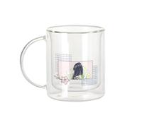 Fabulous Mug Verre Double Paroi - Lo-fi Girl Japon Digital Illustration Abstrait Design Japon Anime - Tasse a Cafe et The Isotherme 330ml Effet Suspendu Anti-Brulure Imprime en France