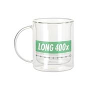 Fabulous Mug Verre Double Paroi - Long 400x Crypto Currency Trading Blockchain Finance Business Bitcoin Humour - Tasse a Cafe et The Isotherme 330ml Effet Suspendu Anti-Brulure Imprime en France