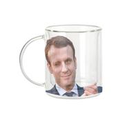 Fabulous Mug Verre Double Paroi - Macron Clin d'Oeil President France Humour Meme - Tasse a Cafe et The Isotherme 330ml Effet Suspendu Anti-Brulure Imprime en France