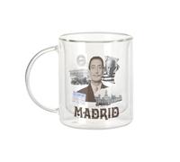 Fabulous Mug Verre Double Paroi - Madrid Vintage Voyage Culture Artiste Espagne - Tasse a Cafe et The Isotherme 330ml Effet Suspendu Anti-Brulure Imprime en France
