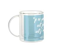Fabulous Mug Verre Double Paroi - Mandela Perds Gagne Francais Citation Inspirante - Tasse a Cafe et The Isotherme 330ml Effet Suspendu Anti-Brulure Imprime en France