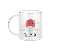 Fabulous Mug Verre Double Paroi - Mont Fuji Japon Asie Culture Art - Tasse a Cafe et The Isotherme 330ml Effet Suspendu Anti-Brulure Imprime en France