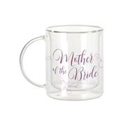Fabulous Mug Verre Double Paroi - Mother of the Bride Marriage Bride Calligraphy - Tasse a Cafe et The Isotherme 330ml Effet Suspendu Anti-Brulure Imprime en France