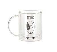 Fabulous Mug Verre Double Paroi - My Dog Is Calling Me Animals Puppy - Tasse a Cafe et The Isotherme 330ml Effet Suspendu Anti-Brulure Imprime en France