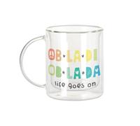Fabulous Mug Verre Double Paroi - Obladi Oblada Life Goes On Musique Hippie Chanson - Tasse a Cafe et The Isotherme 330ml Effet Suspendu Anti-Brulure Imprime en France