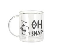 Fabulous Mug Verre Double Paroi - Oh Snap Skeleton Halloween Fear Horror - Tasse a Cafe et The Isotherme 330ml Effet Suspendu Anti-Brulure Imprime en France