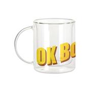Fabulous Mug Verre Double Paroi - OK Boomer Humour Internet Web Meme Kistch - Tasse a Cafe et The Isotherme 330ml Effet Suspendu Anti-Brulure Imprime en France