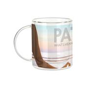 Fabulous Mug Verre Double Paroi - Patience Citation Inspirante Anglais Motivation Bien Etre - Tasse a Cafe et The Isotherme 330ml Effet Suspendu Anti-Brulure Imprime en France