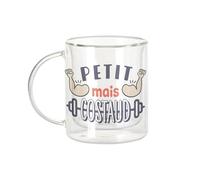 Fabulous Mug Verre Double Paroi - Petit Mais Costaud Haltères Muscu Workout - Tasse a Cafe et The Isotherme 330ml Effet Suspendu Anti-Brulure Imprime en France