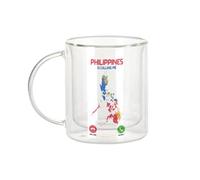 Fabulous Mug Verre Double Paroi - Philippines Is Calling Me Map Asia Island - Tasse a Cafe et The Isotherme 330ml Effet Suspendu Anti-Brulure Imprime en France