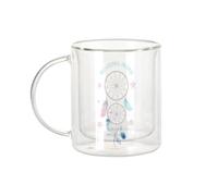 Fabulous Mug Verre Double Paroi - Professional Dreamer Dream Catcher Hippie Boho - Tasse a Cafe et The Isotherme 330ml Effet Suspendu Anti-Brulure Imprime en France