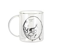 Fabulous Mug Verre Double Paroi - Rage Face No Internet Troll Meme Humour - Tasse a Cafe et The Isotherme 330ml Effet Suspendu Anti-Brulure Imprime en France