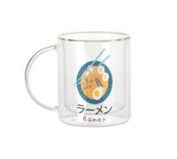 Fabulous Mug Verre Double Paroi - Ramen Manga Anime Japon Asie Culture - Tasse a Cafe et The Isotherme 330ml Effet Suspendu Anti-Brulure Imprime en France