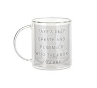 Fabulous Mug Verre Double Paroi - Remember Who The F You Are Citation Inspirante Motivation - Tasse a Cafe et The Isotherme 330ml Effet Suspendu Anti-Brulure Imprime en France