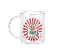 Fabulous Mug Verre Double Paroi - Robot Futuriste Manga Anime Japon Asie Culture - Tasse a Cafe et The Isotherme 330ml Effet Suspendu Anti-Brulure Imprime en France