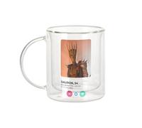 Fabulous Mug Verre Double Paroi - Sauron Social Network Meeting Love - Tasse a Cafe et The Isotherme 330ml Effet Suspendu Anti-Brulure Imprime en France