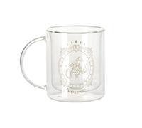 Fabulous Mug Verre Double Paroi - Scorpion Cartomancie Signe Astrologie Zodiaque Astres Constellation Tarot - Tasse a Cafe et The Isotherme 330ml Effet Suspendu Anti-Brulure Imprime en France
