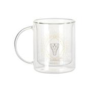 Fabulous Mug Verre Double Paroi - Serpent Signe Astrologie Chinois Zodiaque Dessin Horoscope Animal - Tasse a Cafe et The Isotherme 330ml Effet Suspendu Anti-Brulure Imprime en France