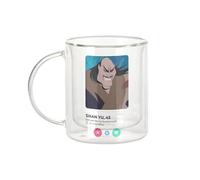 Fabulous Mug Verre Double Paroi - Shan Yu Chine Réseau Social Rencontre Amour - Tasse a Cafe et The Isotherme 330ml Effet Suspendu Anti-Brulure Imprime en France