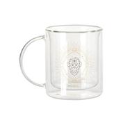 Fabulous Mug Verre Double Paroi - Singe Signe Astrologie Chinois Zodiaque Dessin Horoscope Animal - Tasse a Cafe et The Isotherme 330ml Effet Suspendu Anti-Brulure Imprime en France