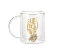 Fabulous Mug Verre Double Paroi - Slide Lean Twist Moto Grosses cylindrées Cafe Racer - Tasse a Cafe et The Isotherme 330ml Effet Suspendu Anti-Brulure Imprime en France