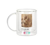 Fabulous Mug Verre Double Paroi - Sméagol Réseau Social Rencontre Amour - Tasse a Cafe et The Isotherme 330ml Effet Suspendu Anti-Brulure Imprime en France