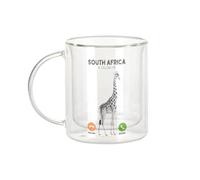 Fabulous Mug Verre Double Paroi - South Africa Is Calling Me Giraffe Animals Savannah - Tasse a Cafe et The Isotherme 330ml Effet Suspendu Anti-Brulure Imprime en France