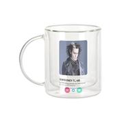 Fabulous Mug Verre Double Paroi - Sweeney Todd Barbier Réseau Social Rencontre Amour - Tasse a Cafe et The Isotherme 330ml Effet Suspendu Anti-Brulure Imprime en France