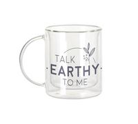 Fabulous Mug Verre Double Paroi - Talk Earthy to me Ecology Environment Bio Diversity - Tasse a Cafe et The Isotherme 330ml Effet Suspendu Anti-Brulure Imprime en France