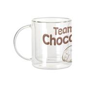 Fabulous Mug Verre Double Paroi - Team Chocolatine Humour Blague Toulouse Sud - Tasse a Cafe et The Isotherme 330ml Effet Suspendu Anti-Brulure Imprime en France