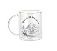 Fabulous Mug Verre Double Paroi - There is no planet B Ecology Environment Bio Diversity - Tasse a Cafe et The Isotherme 330ml Effet Suspendu Anti-Brulure Imprime en France