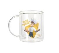 Fabulous Mug Verre Double Paroi - True Heroes - Chef Heroes Profession Tasse a Cafe et The Isotherme 330ml Effet Suspendu Anti-Brulure Imprime en France
