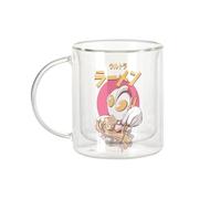 Fabulous Mug Verre Double Paroi - Ultra Ramen Illustration Parody Humour Japon Manga Anime - Tasse a Cafe et The Isotherme 330ml Effet Suspendu Anti-Brulure Imprime en France