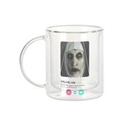 Fabulous Mug Verre Double Paroi - Valak Nonne Horreur Film Réseau Social Rencontre Amour - Tasse a Cafe et The Isotherme 330ml Effet Suspendu Anti-Brulure Imprime en France